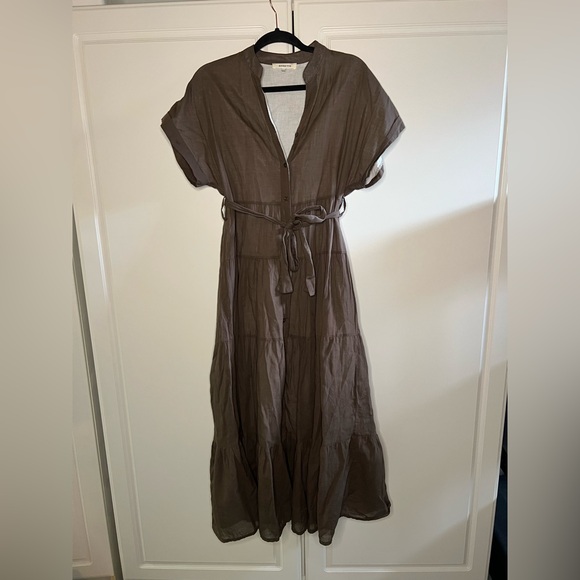 Babette Tiered Tie Waist Midi Dress XS/S - Picture 1 of 12